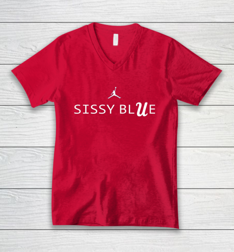 Sissy Blue Shirt UCLA V-Neck T-Shirt 4
