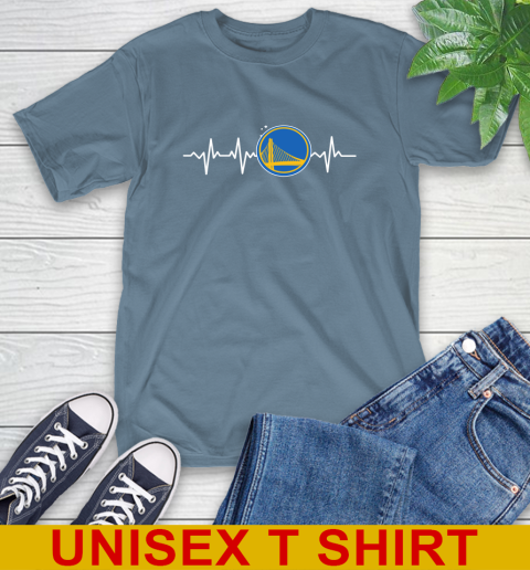 Golden State Warriors NBA Basketball Heart Beat Shirt T-Shirt - Image 9