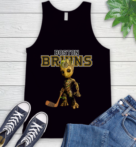Boston Bruins NHL Hockey Groot Marvel Guardians Of The Galaxy Tank Top 2