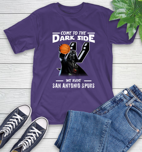 NBA Come To The Dark Side We Have San Antonio Spurs Star Wars Darth Vader Basketball T-Shirt 5