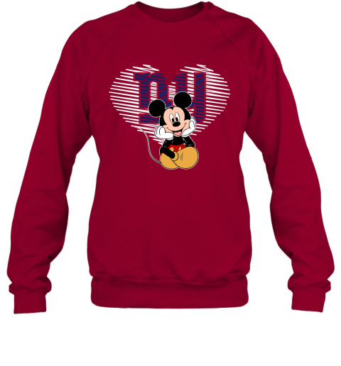 NFL New York Giants The Heart Mickey Mouse Disney Football T Shirt FH6ytFA2ZYZ sweatshirt 35 95 151514 front cardinal red