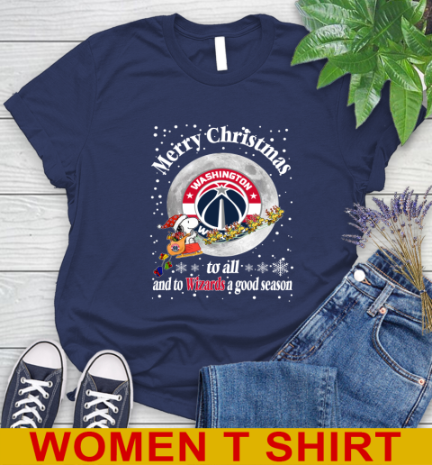 Washington Wizards Merry Christmas To All And To Wizards A Good Season NBA Basketball Sports Women's T-Shirt 12