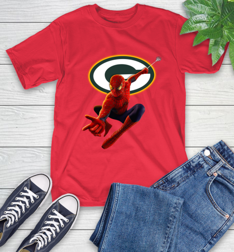 NFL Spider Man Avengers Endgame Football Green Bay Packers T-Shirt 10
