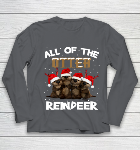 All Of Otter Reindeer Christmas Pajamas Tshirt Xmas Youth Long Sleeve 6