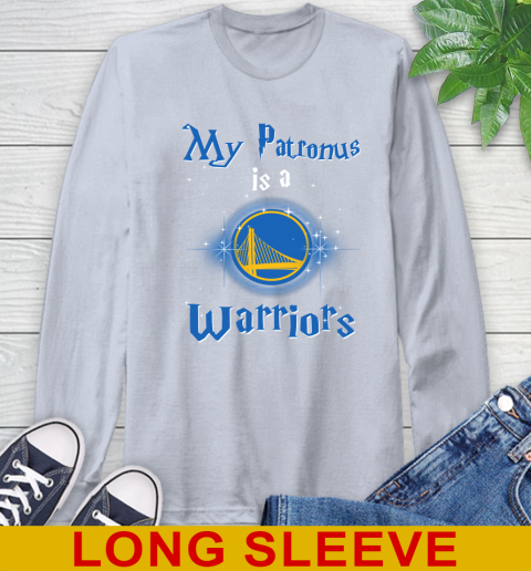 NBA Basketball Harry Potter My Patronus Is A Golden State Warriors Long Sleeve T-Shirt 6