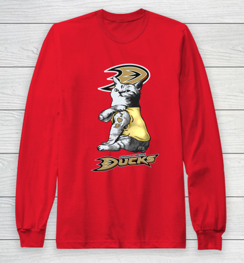 NHL My Cat Loves Anaheim Ducks Hockey Long Sleeve T-Shirt 7