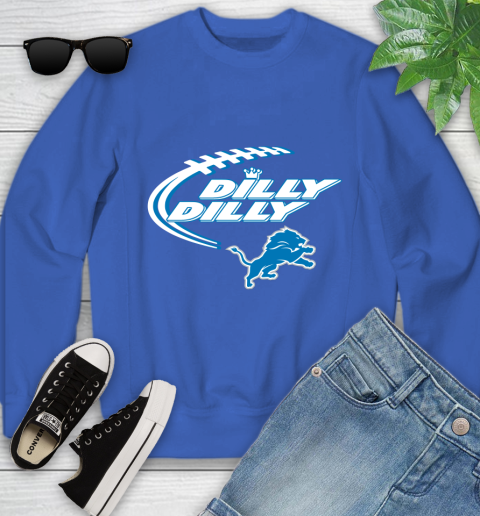 NFL Detroit Lions Dilly Dilly Football Sports Youth Sweatshirt 8