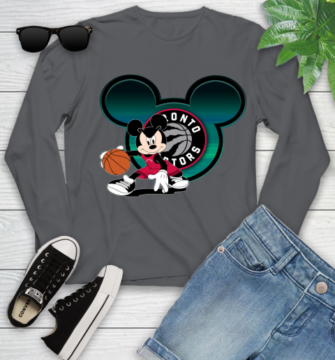 NBA Toronto Raptors Mickey Mouse Disney Basketball Youth Long Sleeve 8