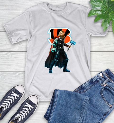 NFL Thor Avengers Endgame Football Cincinnati Bengals T-Shirt 12