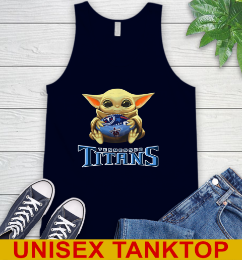 NFL Football Tennessee Titans Baby Yoda Star Wars Shirt Tank Top 3