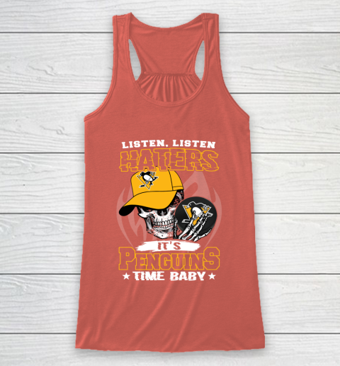 Listen Haters It is PENGUINS Time Baby NHL Racerback Tank 3