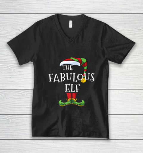 Fabulous Elf Family Matching Christmas Group Gift Pajama V-Neck T-Shirt