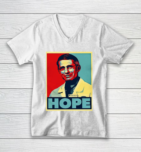 Dr Anthony Fauci Hope V-Neck T-Shirt 2