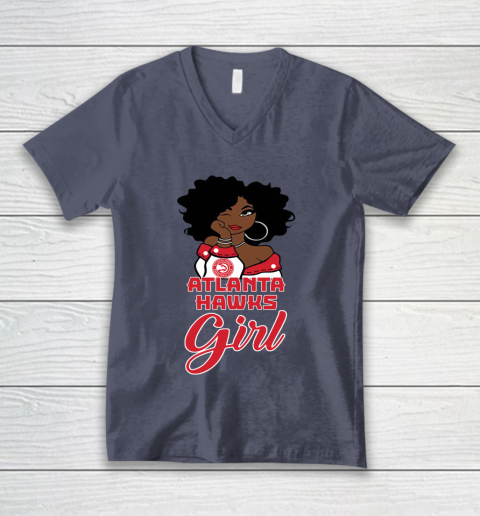 Atlanta Hawkss Girl NBA V-Neck T-Shirt 8