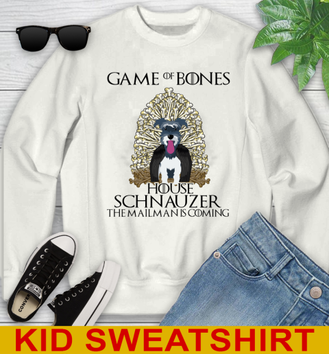 Game of bones house schnauzer dog the mailman is coming tshirt 97