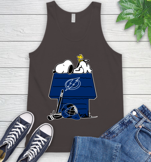 Tampa Bay Lightning NHL Hockey Snoopy Woodstock The Peanuts Movie Tank Top 7