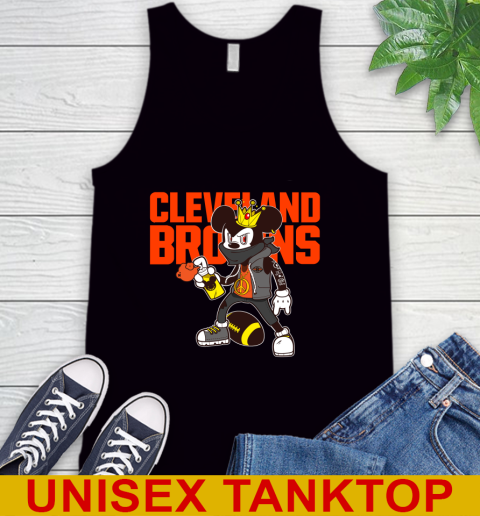 Cleveland Browns NFL Football Mickey Peace Sign Sports Tank Top 2