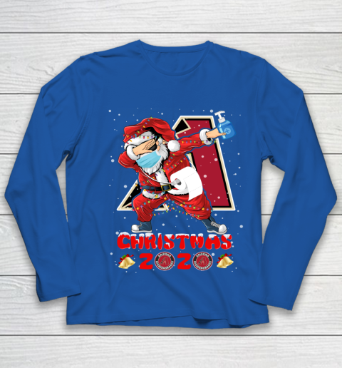 Arizona Diamondbacks Funny Santa Claus Dabbing Christmas 2020 MLB Youth Long Sleeve 7