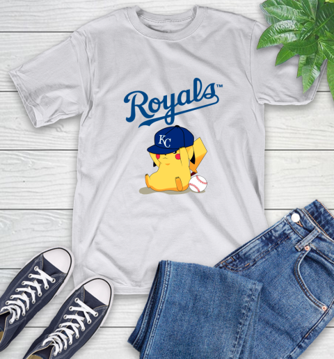 MLB Pikachu Baseball Sports Kansas City Royals T-Shirt 12