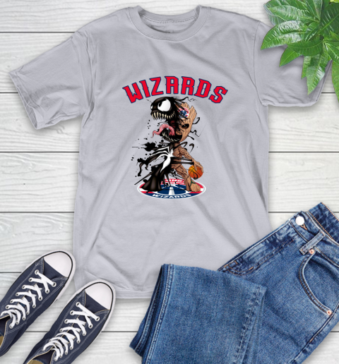 NBA Washington Wizards Basketball Venom Groot Guardians Of The Galaxy T-Shirt 6
