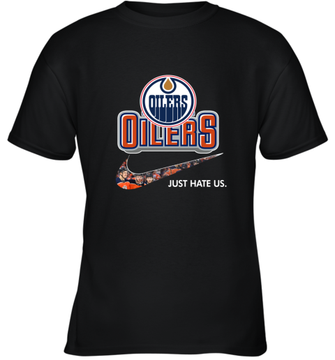 NHL Team Edmonton Oilers x Nike Just Hate Us Hockey Youth T-Shirt