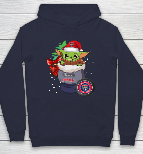 Florida Panthers Christmas Baby Yoda Star Wars Funny Happy NHL Hoodie 4