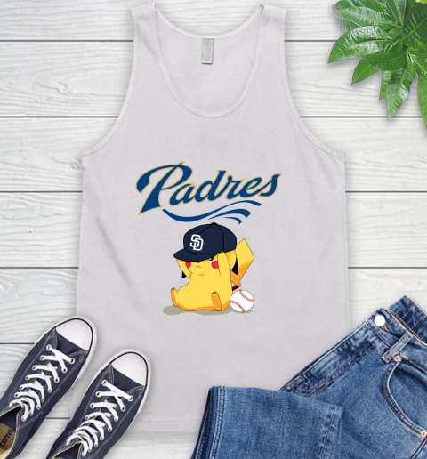 MLB Pikachu Baseball Sports San Diego Padres Tank Top