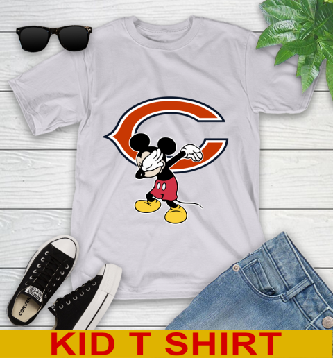 Chicago Bears NFL Football Dabbing Mickey Disney Sports Youth T-Shirt 5