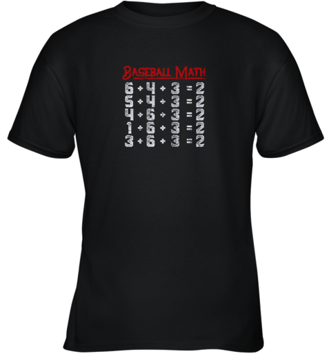 Baseball Math Double Play Youth T-Shirt