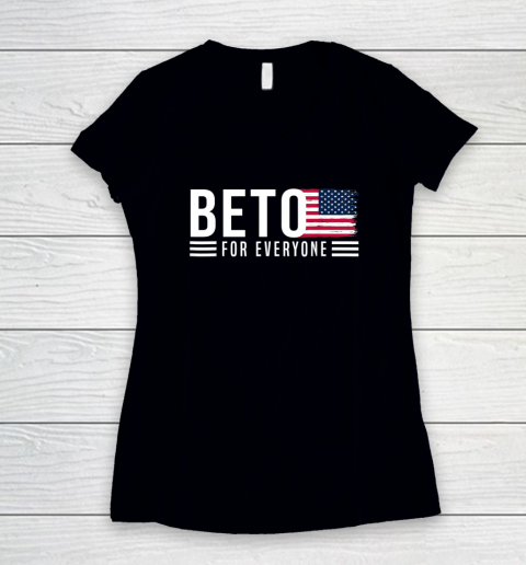 Beto For Everyone American Flag Women's V-Neck T-Shirt