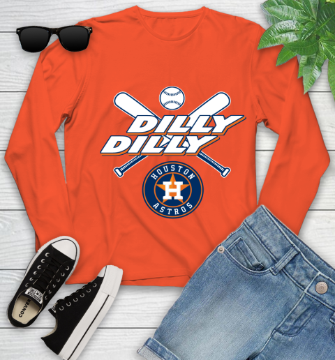 MLB Houston Astros Dilly Dilly Baseball Sports Youth Long Sleeve 4