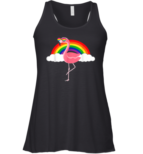 Pan Pansexual Flamingo Gay Rainbow Flag LGBTQ Cool LGBT Gift Racerback Tank