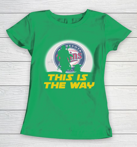 Minnesota Twins MLB Baseball Star Wars Yoda And Mandalorian This Is The Way Women's T-Shirt 5