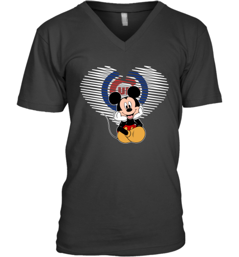 MLB Chicago Cubs The Heart Mickey Mouse Disney Baseball T Shirt