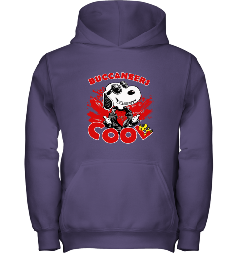 7dqm tampa bay buccaneers snoopy joe cool were awesome shirt youth hoodie 43 front purple