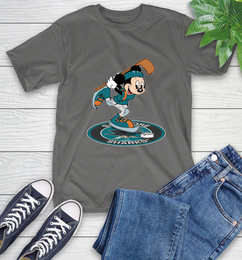 NHL Hockey San Jose Sharks Cheerful Mickey Disney Shirt T-Shirt 10