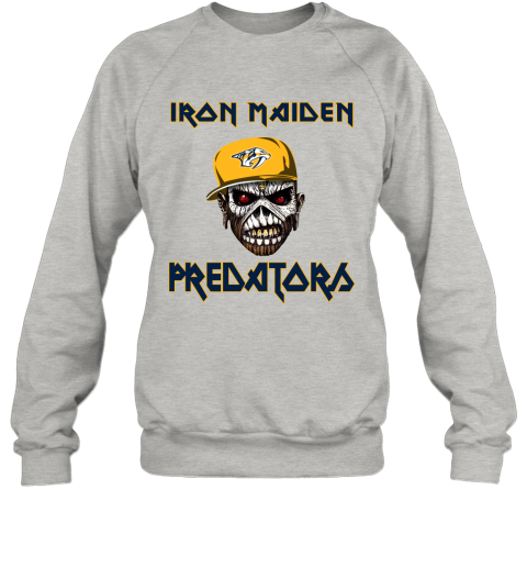 NHL Nashville Predators Iron Maiden Rock Band Music Hockey Sports LyFzTjP2ODD sweatshirt 35 95 151514 front ash