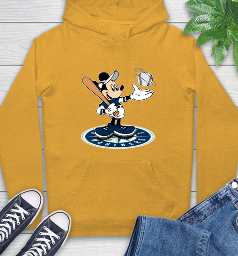 MLB Baseball Seattle Mariners Cheerful Mickey Disney Shirt Hoodie 3