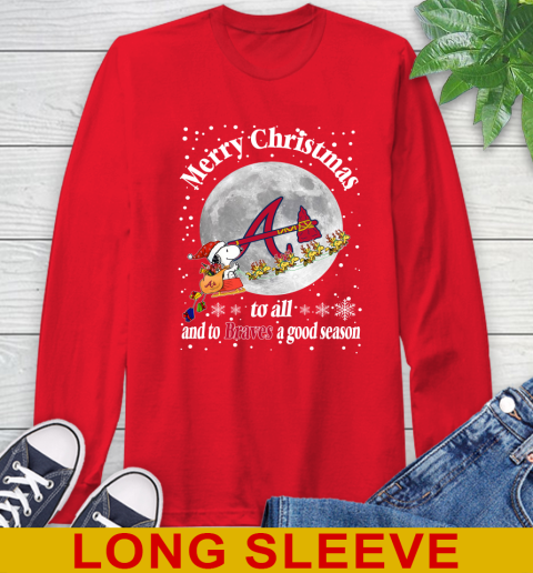 Atlanta Braves Merry Christmas To All And To Braves A Good Season MLB Baseball Sports Long Sleeve T-Shirt 12