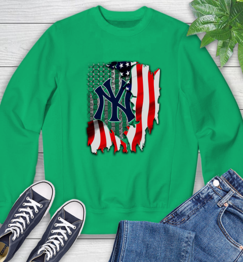 New York Yankees MLB Baseball American Flag Sweatshirt 7