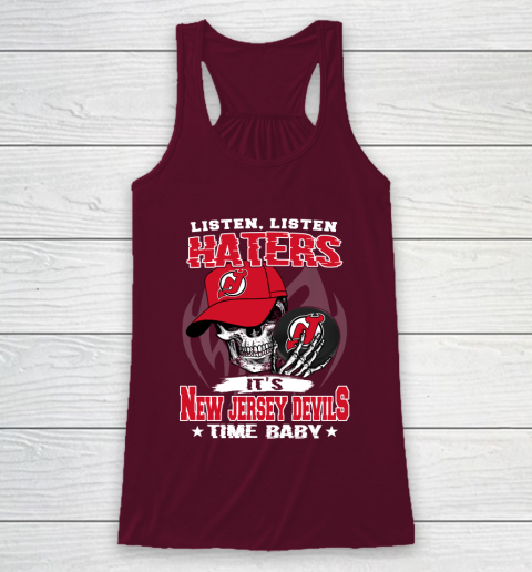 Listen Haters It is DEVILS Time Baby NHL Racerback Tank 2
