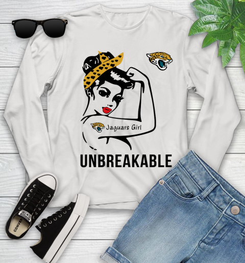 NFL Jacksonville Jaguars Girl Unbreakable Football Sports Youth Long Sleeve