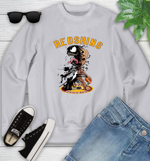 NFL Washington Redskins Football Venom Groot Guardians Of The Galaxy Youth Sweatshirt 4