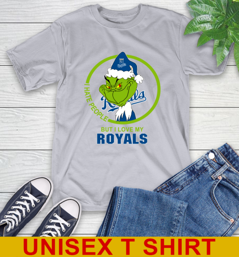 Kansas City Royals MLB Christmas Grinch I Hate People But I Love My Favorite Baseball Team T-Shirt 6