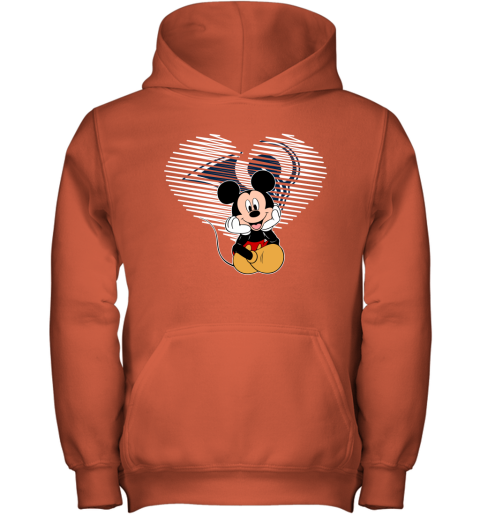 NFL Los Angeles Rams The Heart Mickey Mouse Disney Football T Shirt DVAqC3BmtxT youth hoodie 43 95 151514 front orange