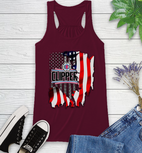 Los Angeles Clippers NBA Basketball American Flag Racerback Tank 2
