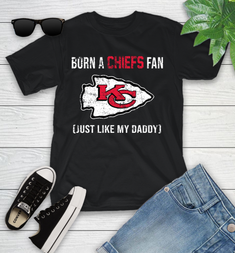 NFL Kansas City Chiefs Football Loyal Fan Just Like My Daddy Shirt Youth T-Shirt