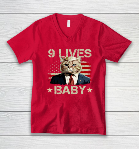 9 Lives Baby Trump V-Neck T-Shirt 5