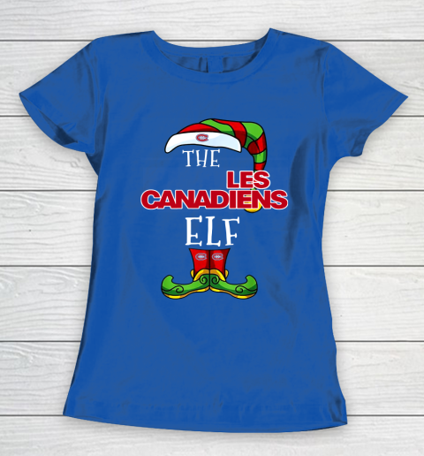Montreal Canadiens Christmas ELF Funny NHL Women's T-Shirt 8
