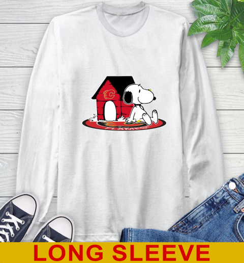 NHL Hockey Calgary Flames Snoopy The Peanuts Movie Shirt Long Sleeve T-Shirt